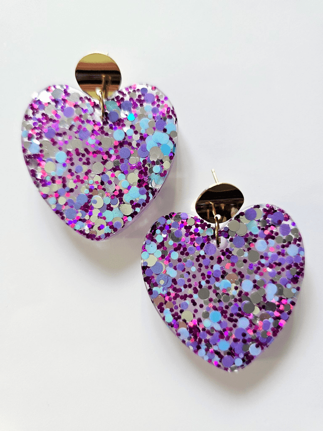 KISS'KISS aux paillettes bleues, argentées & mauves 