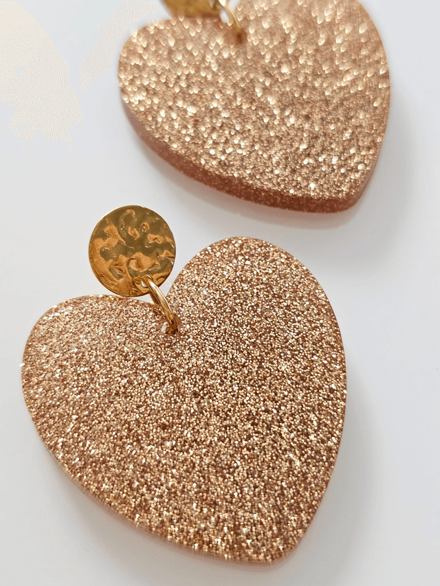 KISS'KISS aux paillettes fines marrons dorées 
