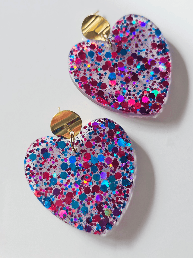 KISS'KISS fiesta ! paillettes bleues, mauves & fushias 