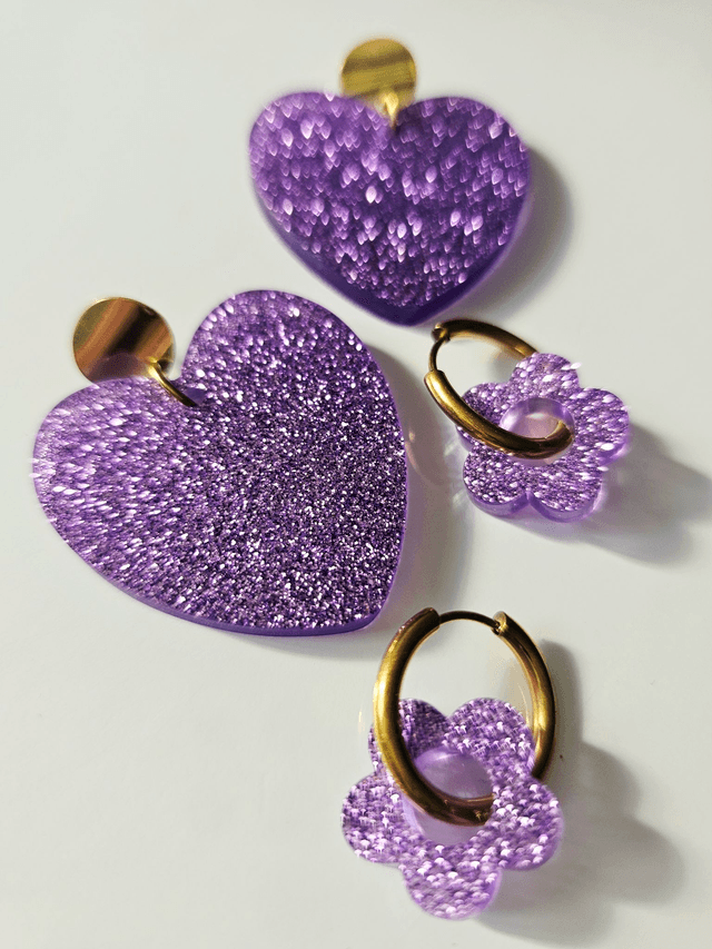 KISS'KISS & CREOLES EDEN A PAILLETTES MAUVES CLAIRES 