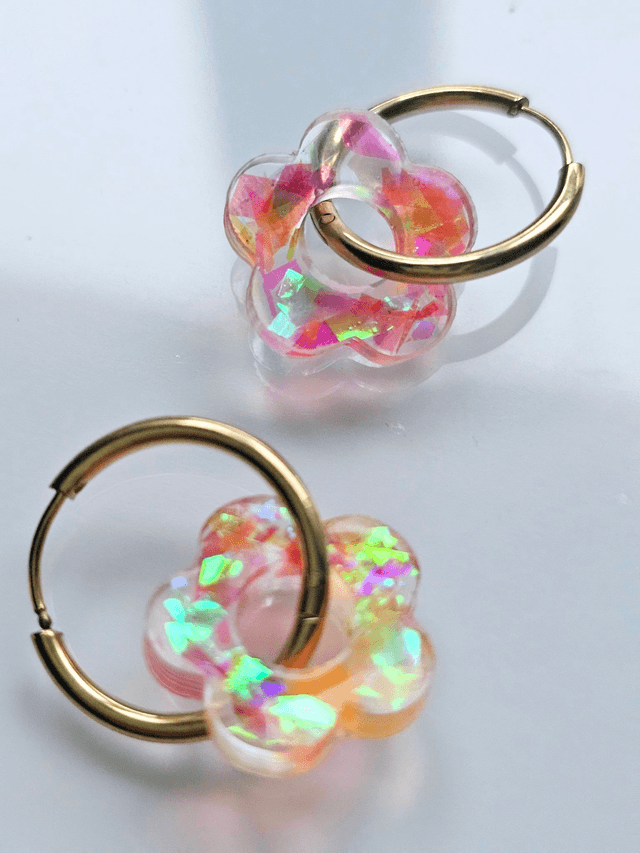 CREOLES EDEN PAILLETTES FLUO