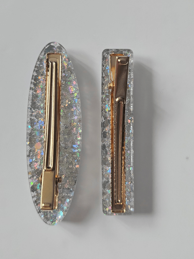 DUOS BARRETTES CONFETTIS ARGENT