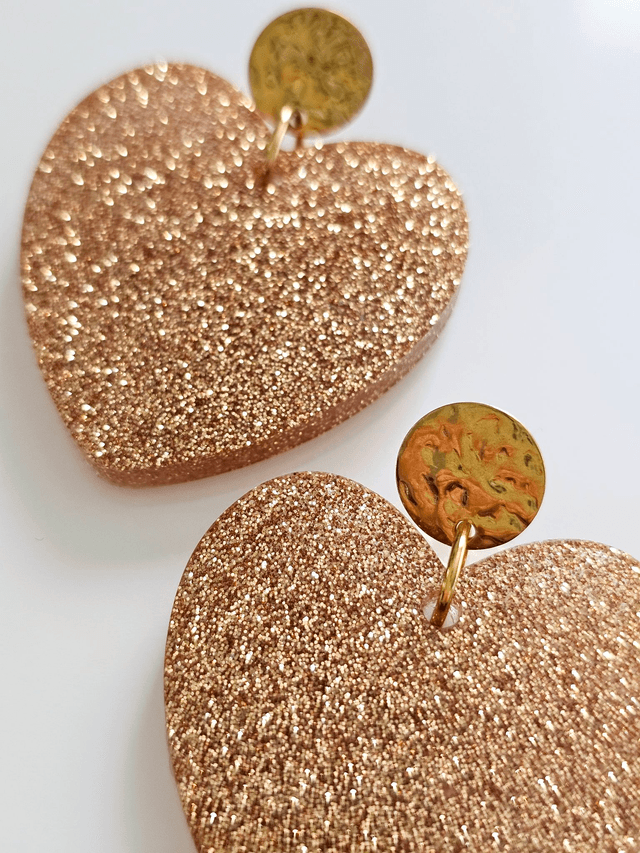 KISS'KISS aux paillettes fines marrons dorées 