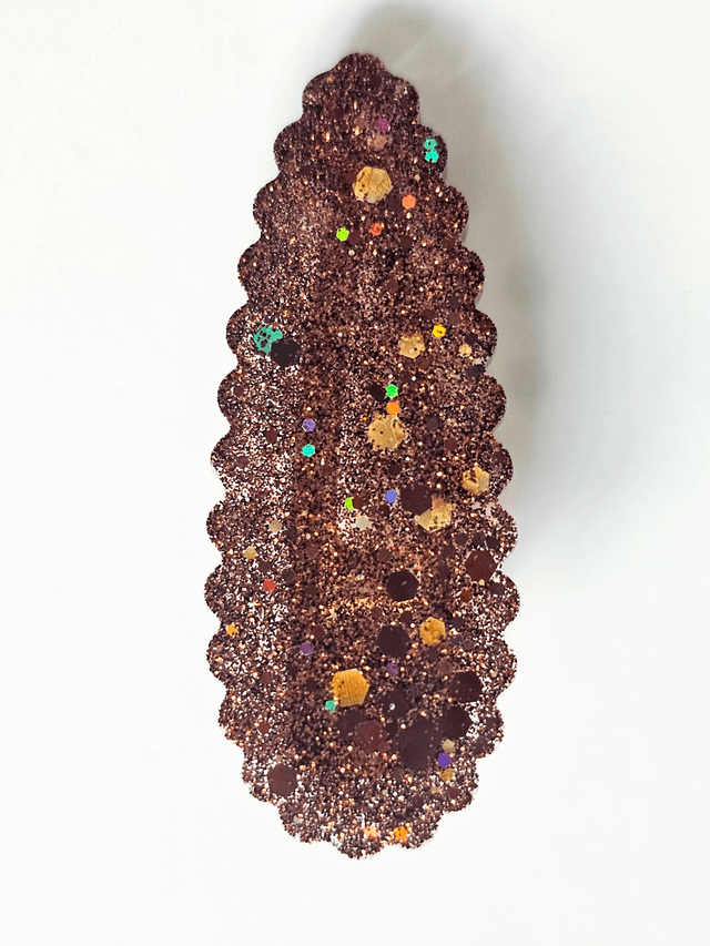 BARRETTE MARRON PAILLETTES 