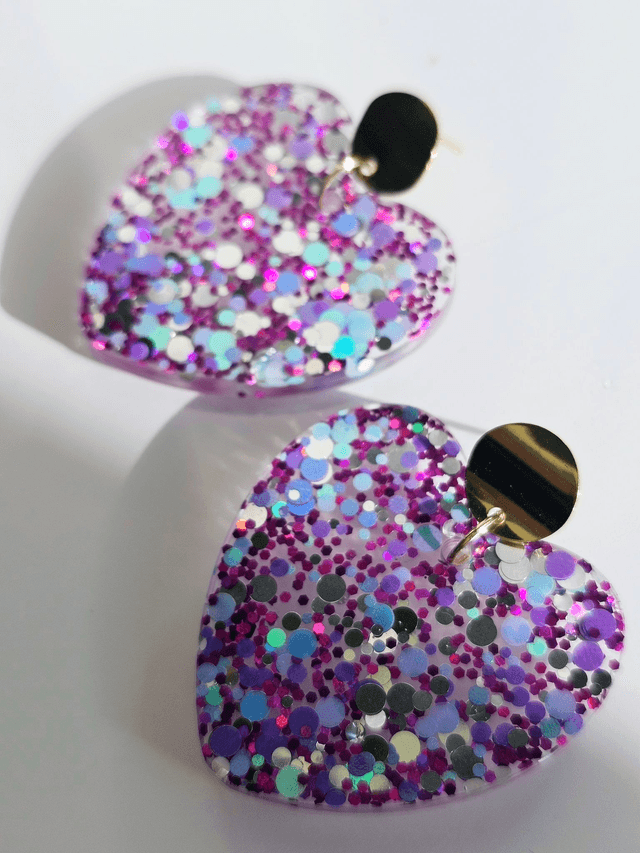 KISS'KISS aux paillettes bleues, argentées & mauves 