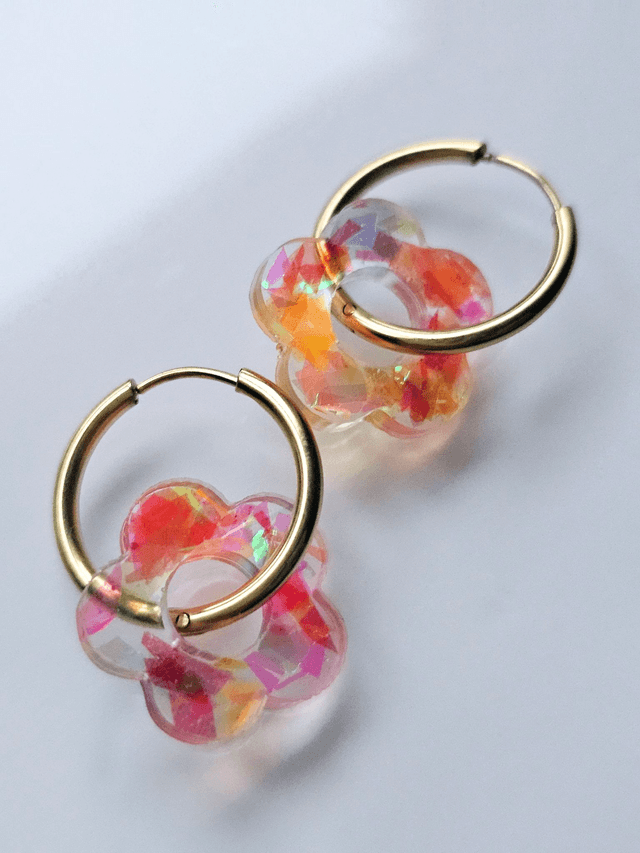CREOLES EDEN PAILLETTES FLUO