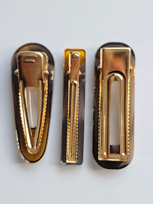 TRIO BARRETTES MARRONS 