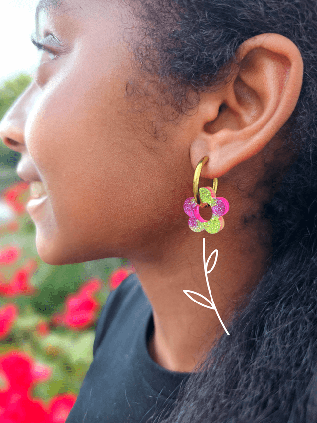 CREOLES MERMAID ÉCLATS ROSES