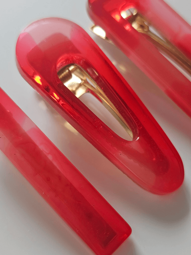 BARRETTE DÉGRADÉ ROUGE ROSE