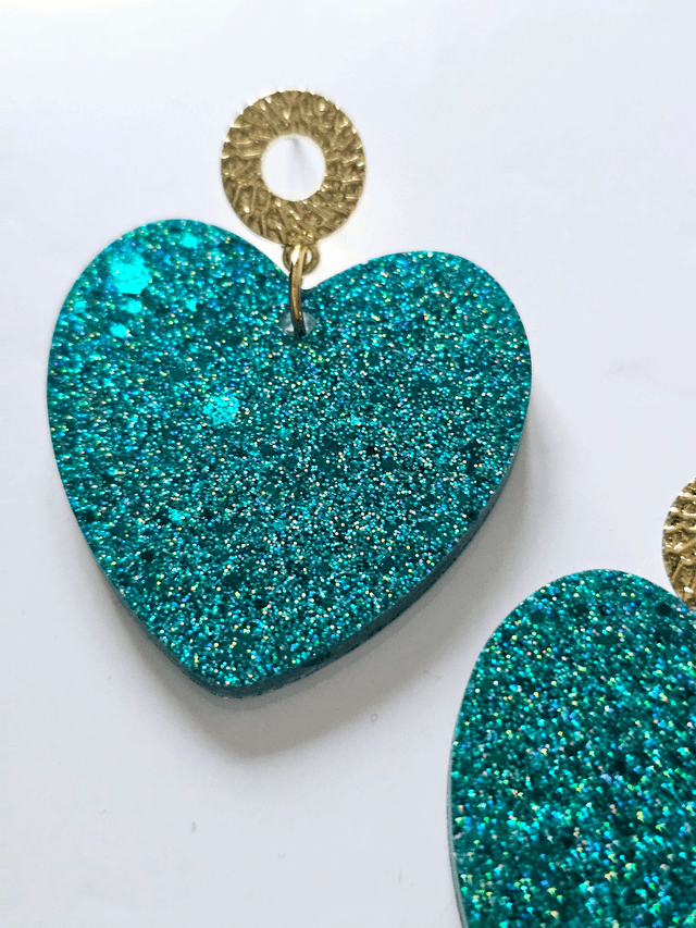 KISS'KISS vert au fines paillettes 