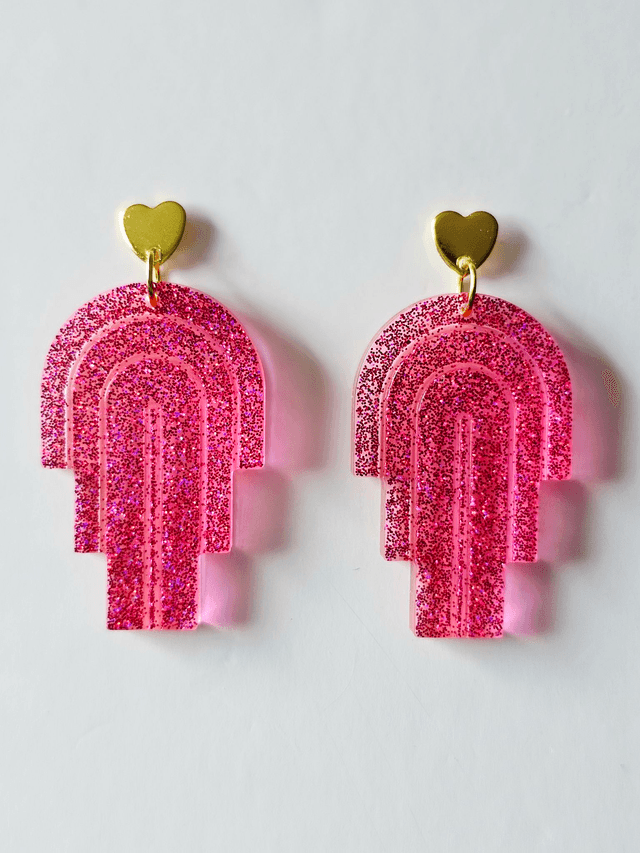 MIAMI rose-rouge aux fines paillettes 