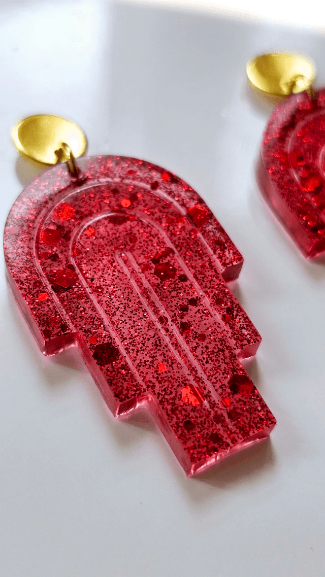MIAMI aux paillettes rouges holographiques 