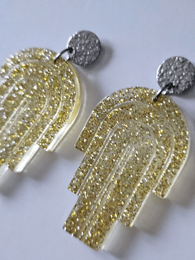 MIAMI aux fines paillettes or et argent 