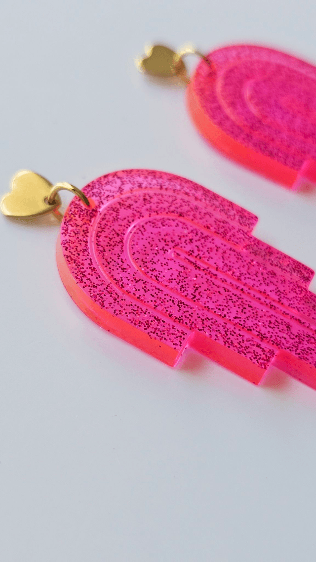 MIAMI rose fluo pailleté