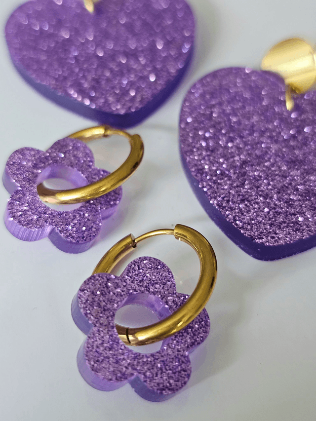 KISS'KISS & CREOLES EDEN A PAILLETTES MAUVES CLAIRES 