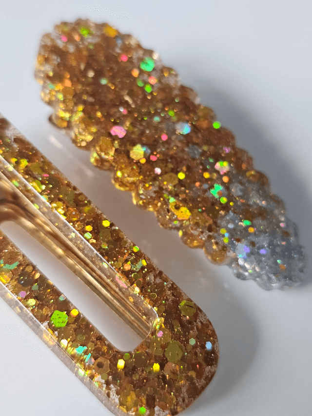 DUOS BARRETTES CONFETTIS OR & ARGENT