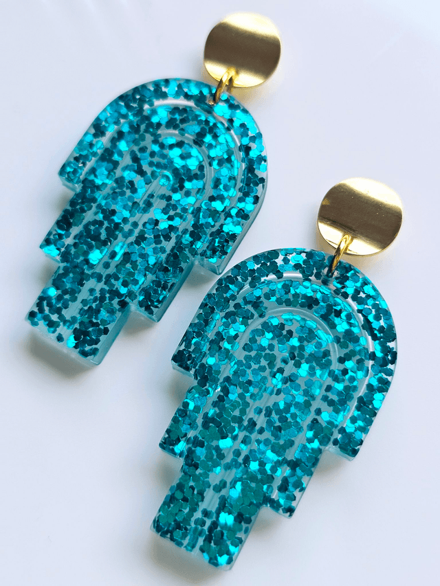 MIAMI & FLEURS EDEN A PAILLETTES BLEUES CANARD 