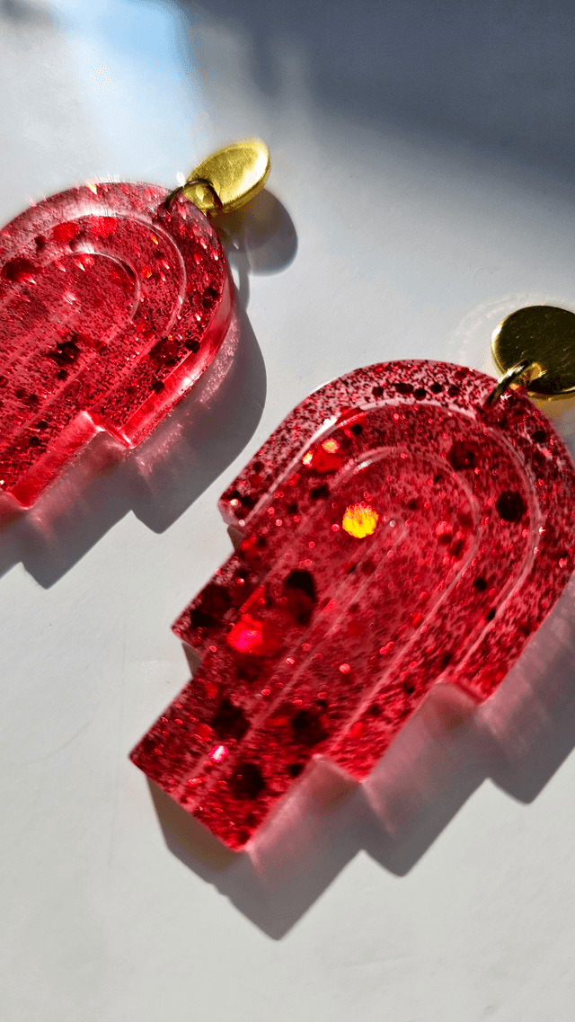 MIAMI aux paillettes rouges holographiques 