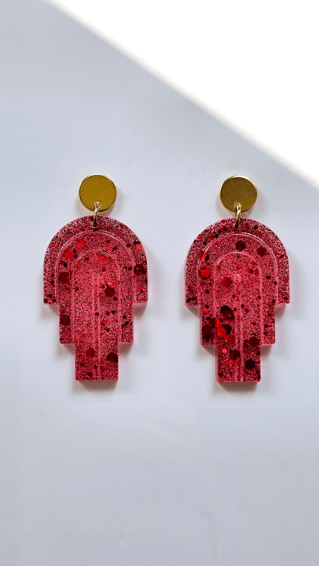 MIAMI aux paillettes rouges holographiques 