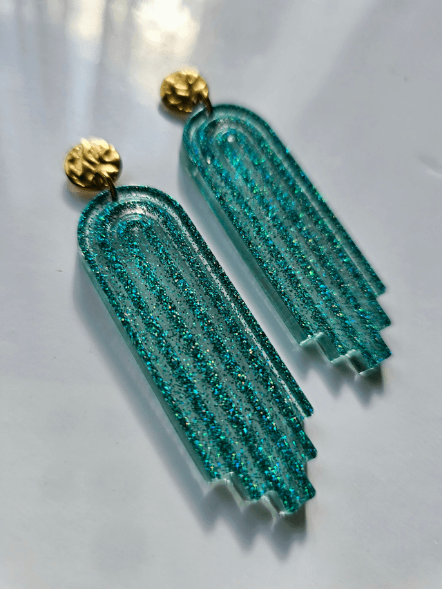 ARTY BLEU-VERT A PAILLETTES