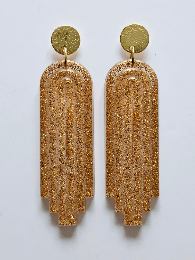 ARTY aux fines paillettes or chaud