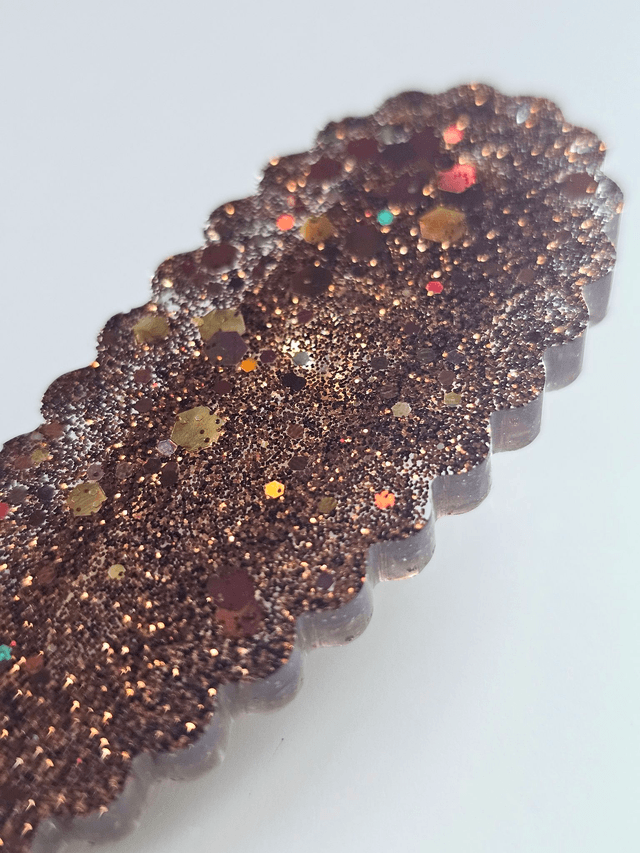BARRETTE MARRON PAILLETTES 