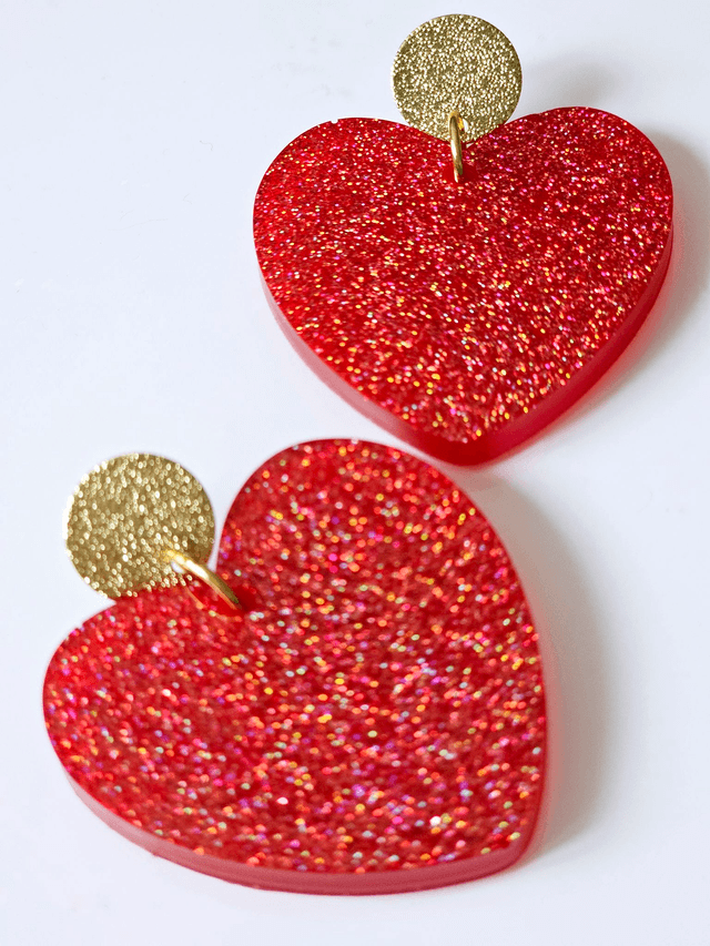 KISS'KISS rouge passion à paillettes 