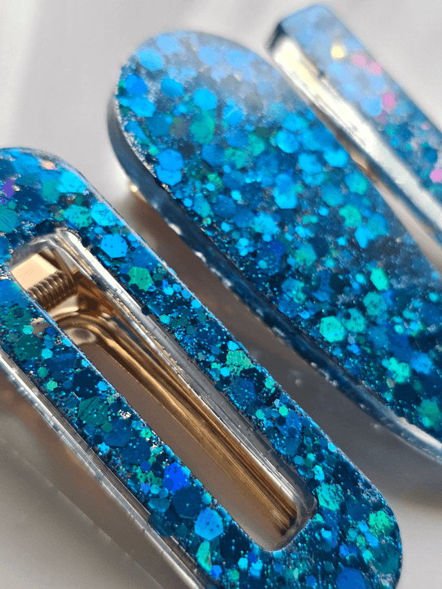 TRIO BARRETTES BLEUES