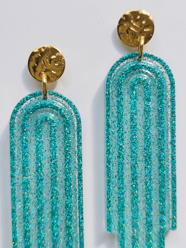 ARTY BLEU-VERT A PAILLETTES