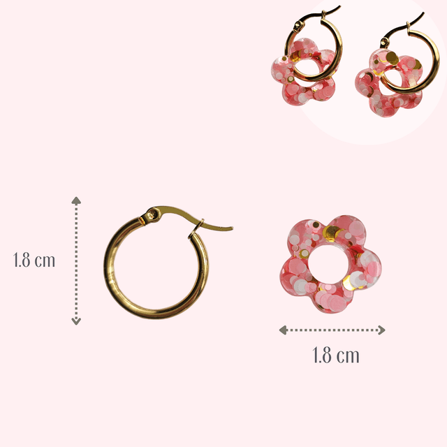 CREOLES EDEN ROSE PALE A PAILLETTES A MATCHER