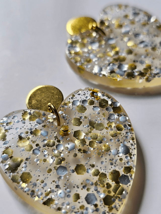 KISS'KISS aux confettis or et argent 