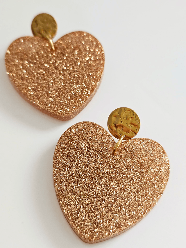 KISS'KISS aux paillettes fines marrons dorées 