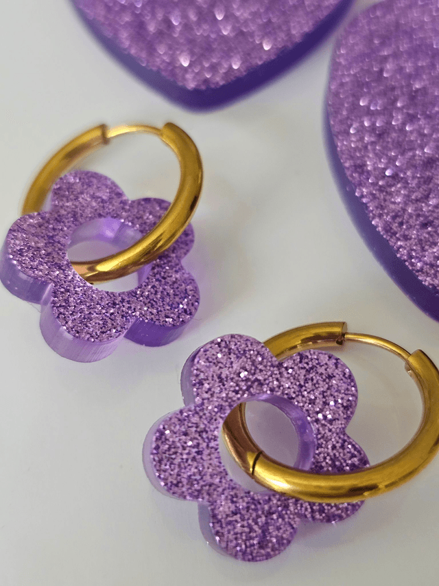 KISS'KISS & CREOLES EDEN A PAILLETTES MAUVES CLAIRES 