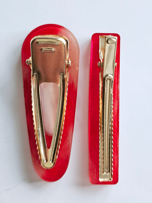 DUO BARRETTES DÉGRADÉ ROUGE ROSE