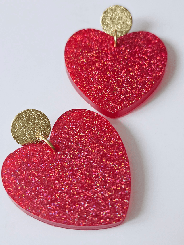 KISS'KISS rouge passion à paillettes 