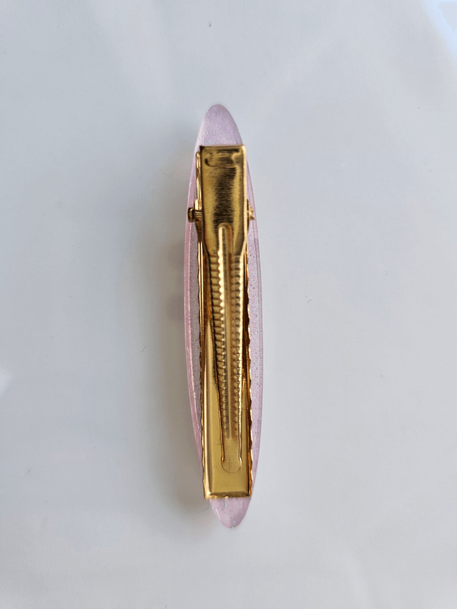 BARRETTE ROSE PALE A PAILLETTES 