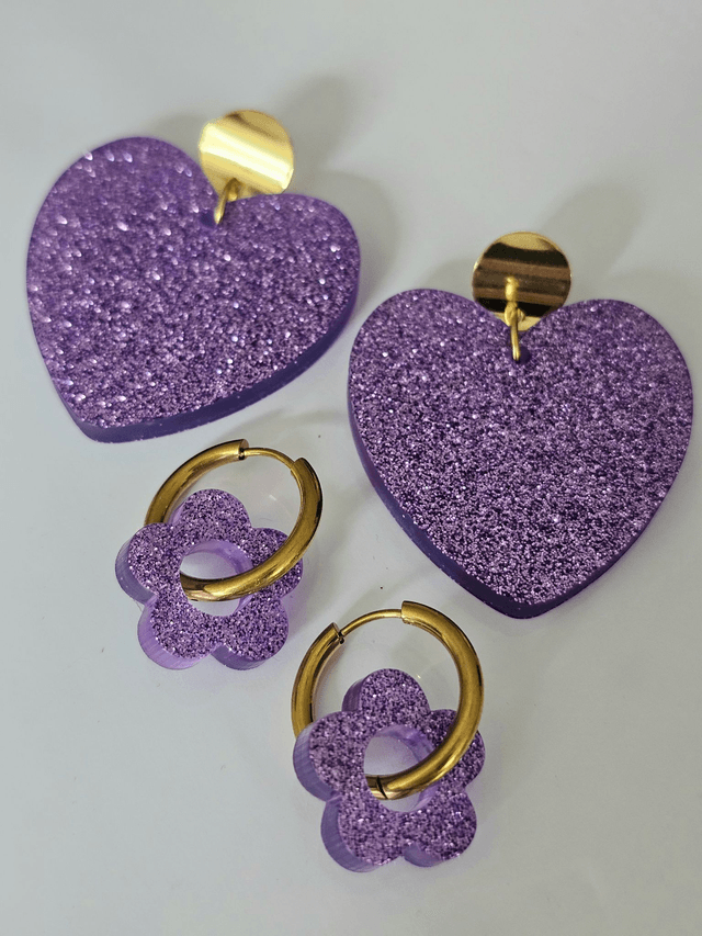 KISS'KISS & CREOLES EDEN A PAILLETTES MAUVES CLAIRES 
