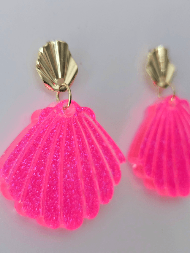 JACKIE rose fluo à paillettes