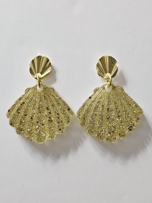 JACKIE aux fines paillettes or froid 