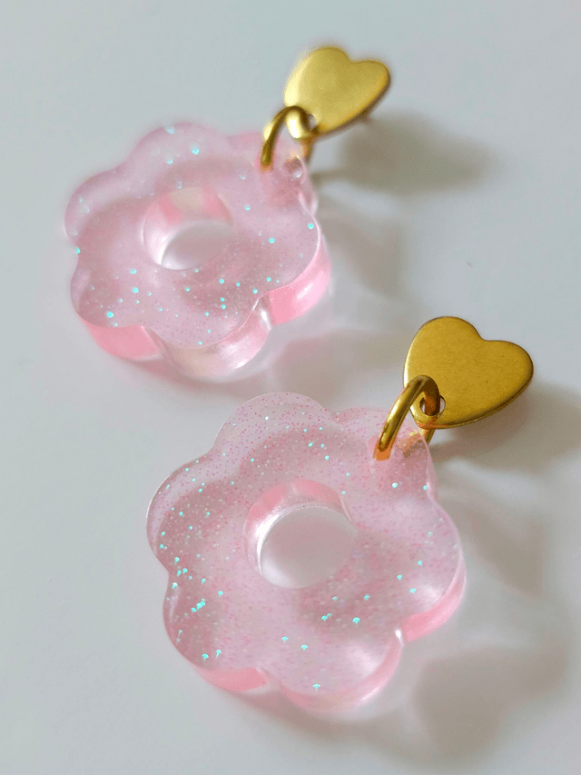CREOLES EDEN ROSE PALE A PAILLETTES A MATCHER