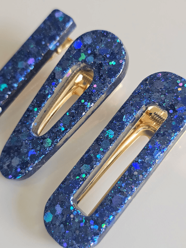 TRIO BARRETTES BLEUES