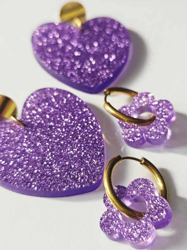 KISS&#039;KISS &amp; CREOLES EDEN A PAILLETTES MAUVES CLAIRES 