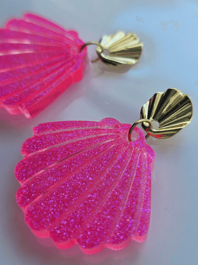 JACKIE rose fluo à paillettes