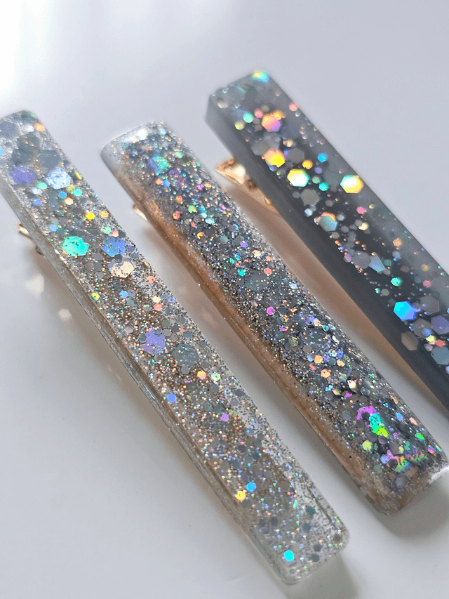 TRIO BARRETTES GRISES
