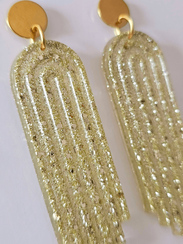 ARTY aux fines paillettes or froid